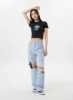 Light Wash Ripped Jeans BY325 sold by Lewkin
