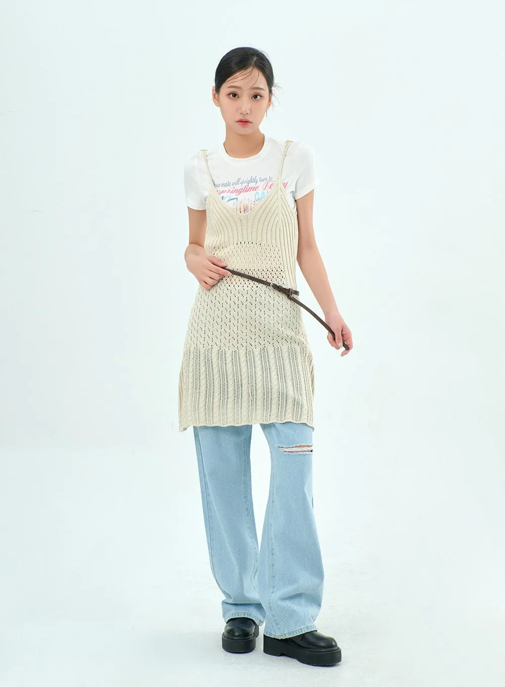 Crochet Mini Dress BA328 sold by Lewkin