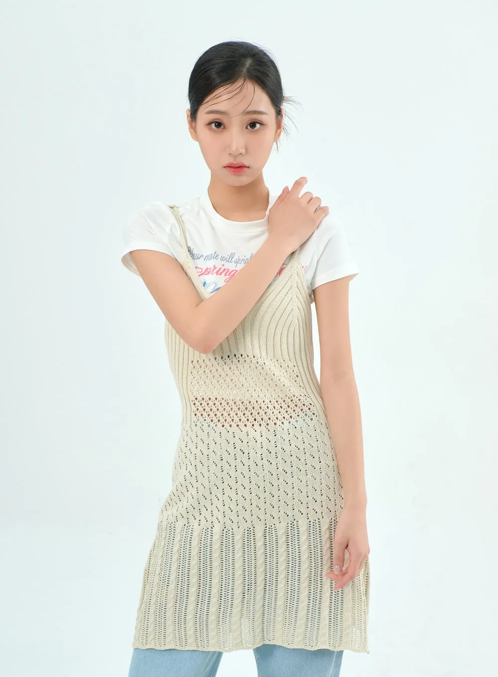 Crochet Mini Dress BA328 sold by Lewkin product image thumbnail 5