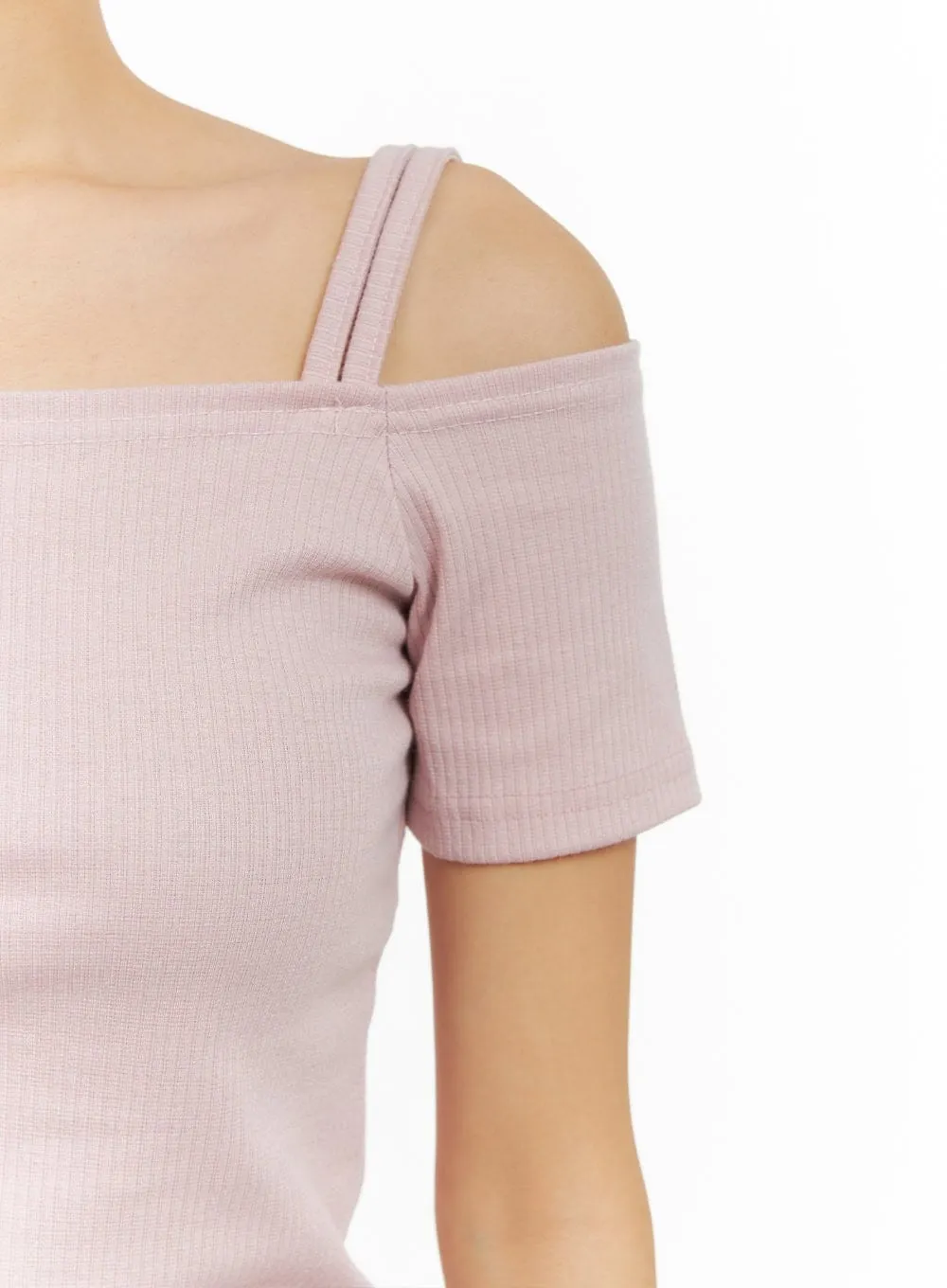 Off Shoulder Short Sleeve Tee CY423 sold by Lewkin product image thumbnail 5