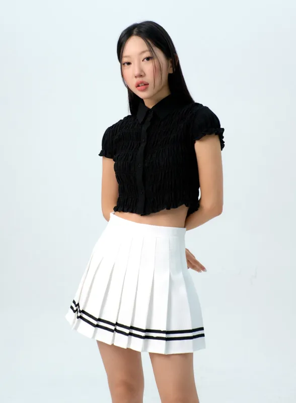 Pleated Mini Tennis Skirt IG312 sold by Lewkin