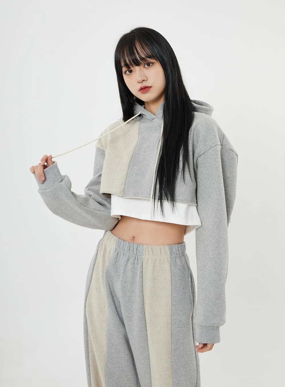 Crop Hooded Sweatshirt BN10 sold by Lewkin product image thumbnail 2