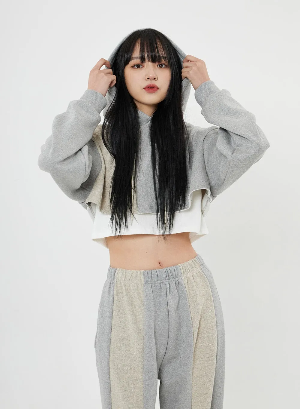 Crop Hooded Sweatshirt BN10 sold by Lewkin product image thumbnail 4