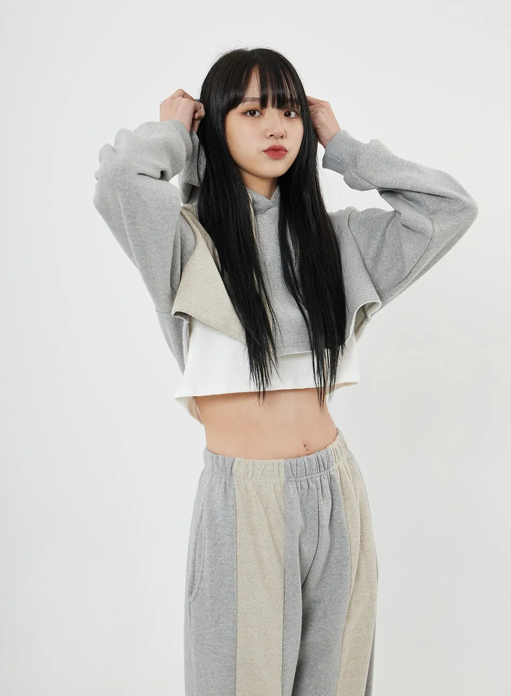 Crop Hooded Sweatshirt BN10 sold by Lewkin product image thumbnail 3