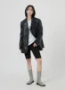 Faux Leather Oversized Jacket OM306 sold by Lewkin