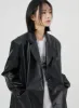 Faux Leather Oversized Jacket OM306 sold by Lewkin