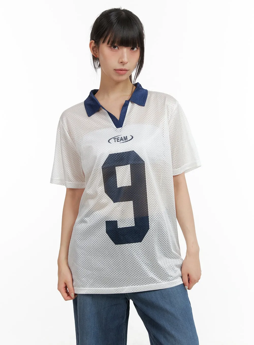 Blokecore Mesh Collar T-Shirt CL422 sold by Lewkin product image thumbnail 5