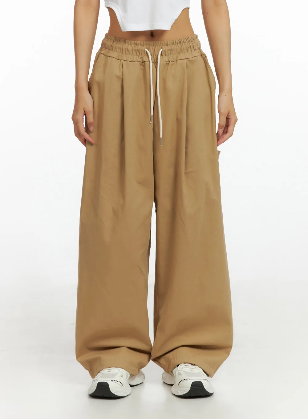 Cargo Banded Pintuck Pants IL419 sold by Lewkin product image thumbnail 2