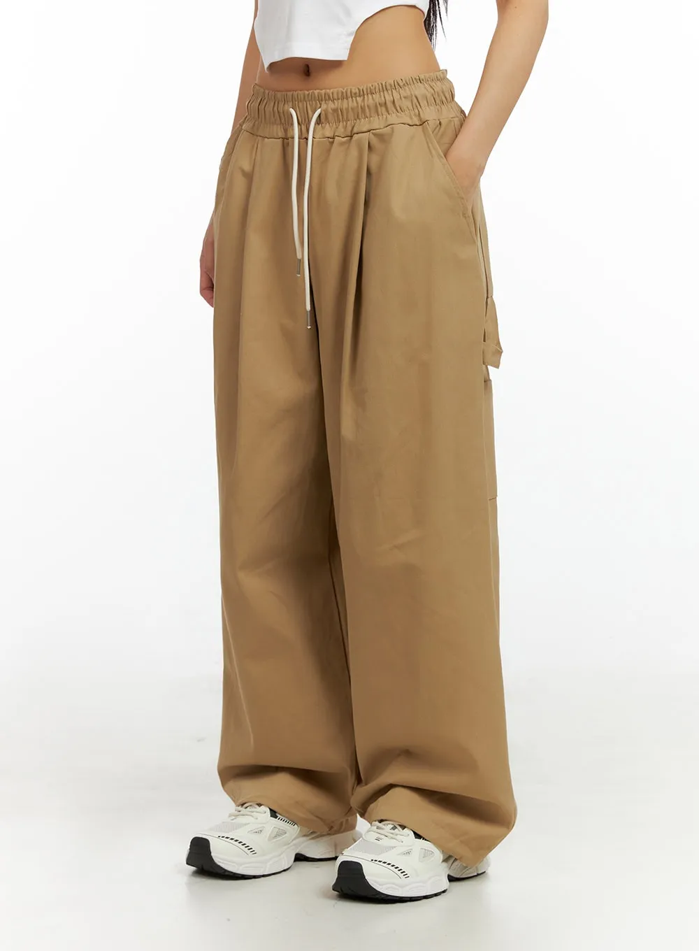 Cargo Banded Pintuck Pants IL419 sold by Lewkin product image thumbnail 5