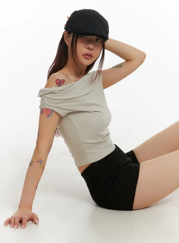 Cowl Neck Off-Shoulder Top IY410 sold by Lewkin