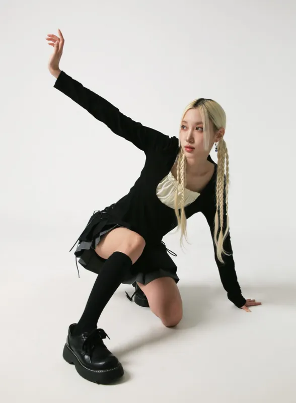 Double Star Hoop Earrings IJ419 sold by Lewkin