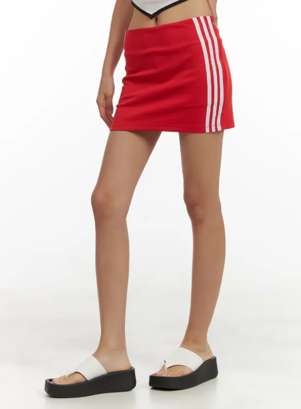 Stripe Slim Mini Skirt CU414 sold by Lewkin