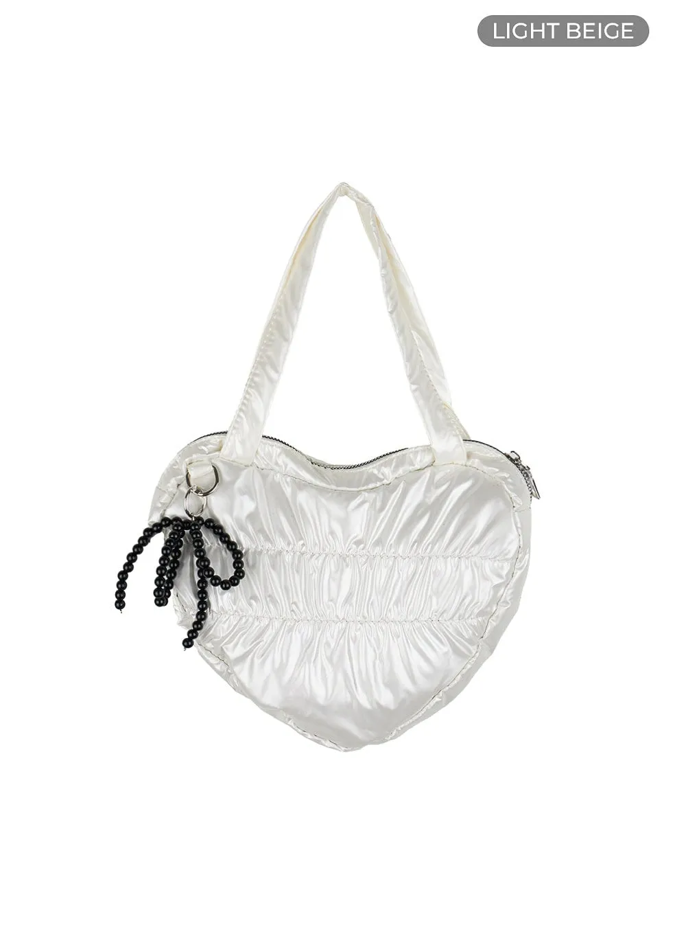 Heart Ribbon Charm Shoulder Bag OU427 sold by Lewkin product image thumbnail 5