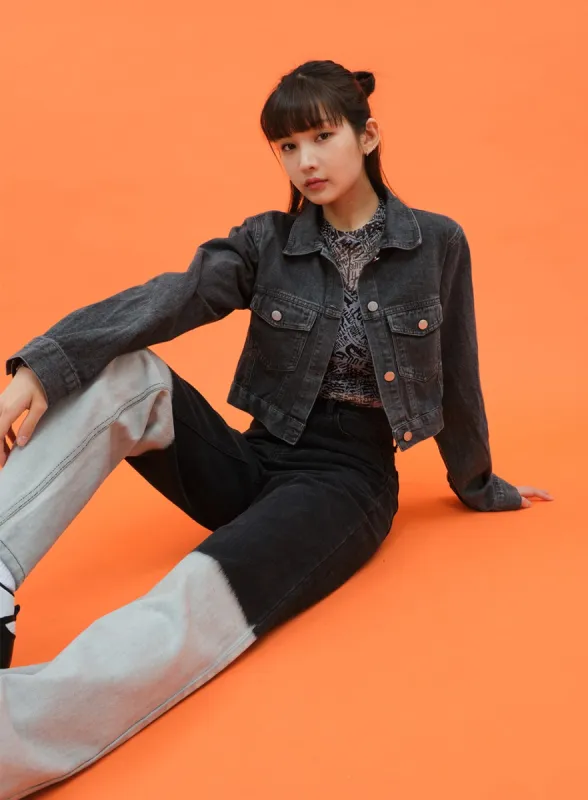 Cropped Denim Jacket CM28 sold by Lewkin