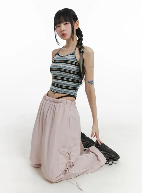 Banding Cargo Pants OM426 sold by Lewkin