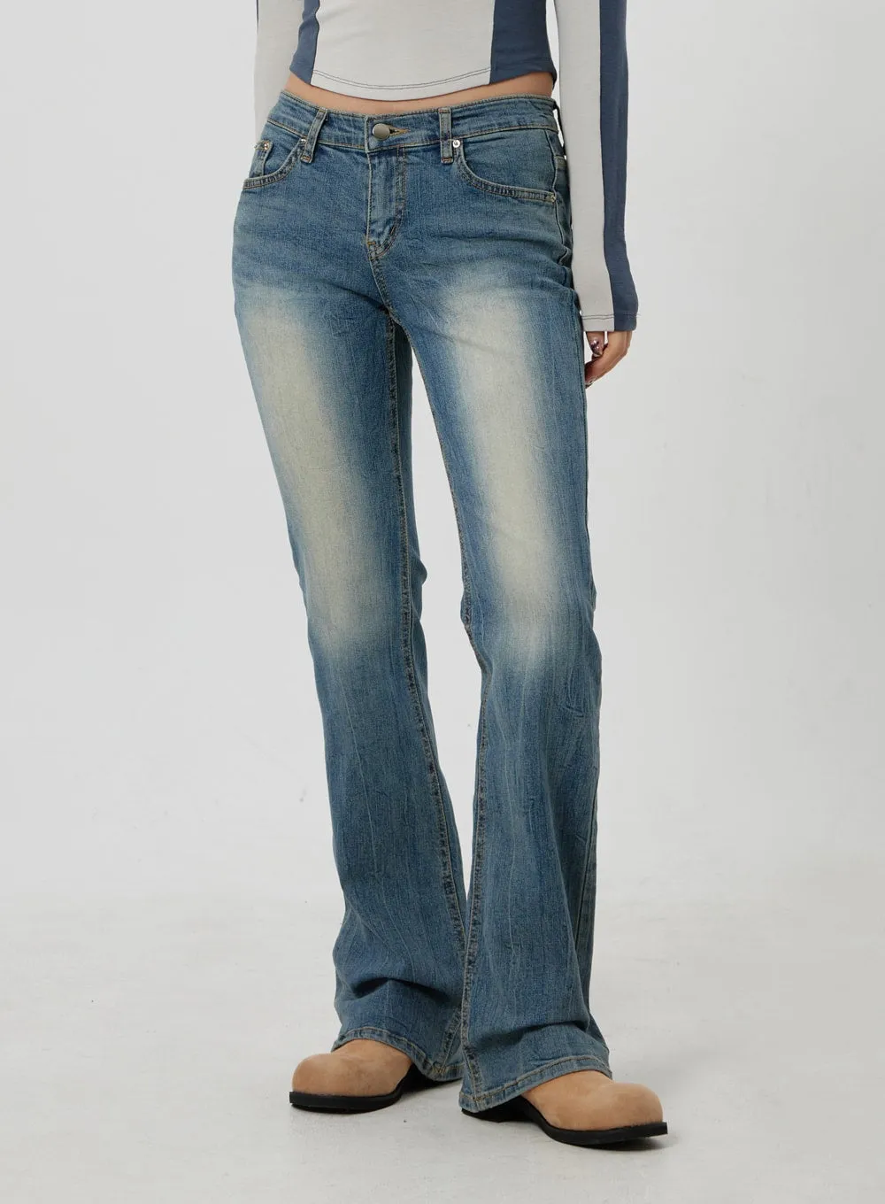 Low Rise Bootcut Jeans CF302 sold by Lewkin product image thumbnail 2