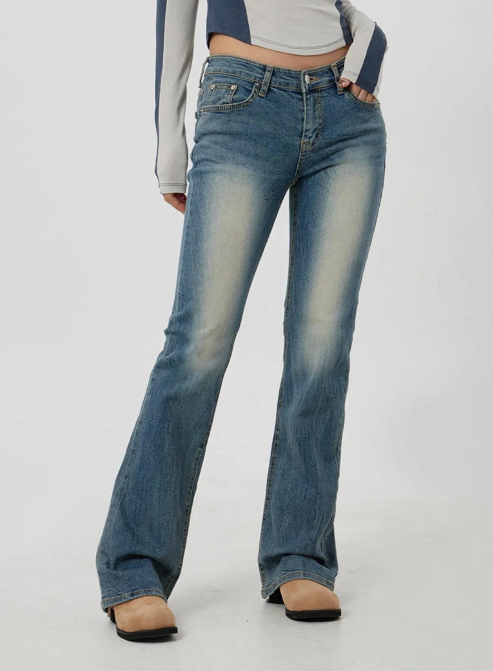 Low Rise Bootcut Jeans CF302 sold by Lewkin product image thumbnail 5