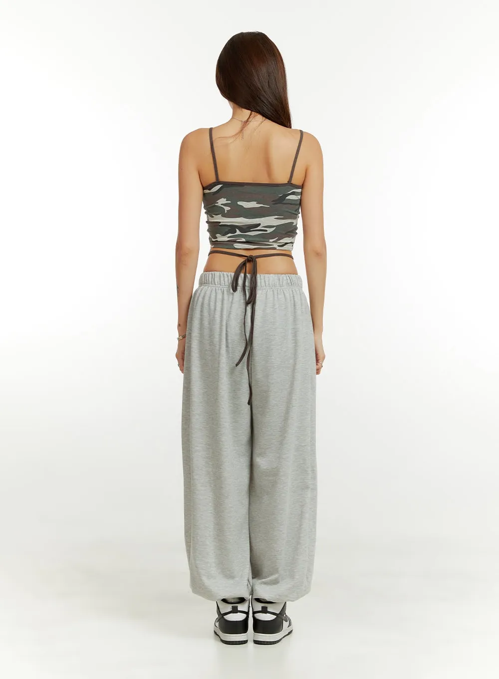 Camo X Strap Cami Crop Top CU421 sold by Lewkin product image thumbnail 4