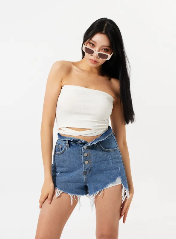 Cross Tie Tube Top IM308 sold by Lewkin