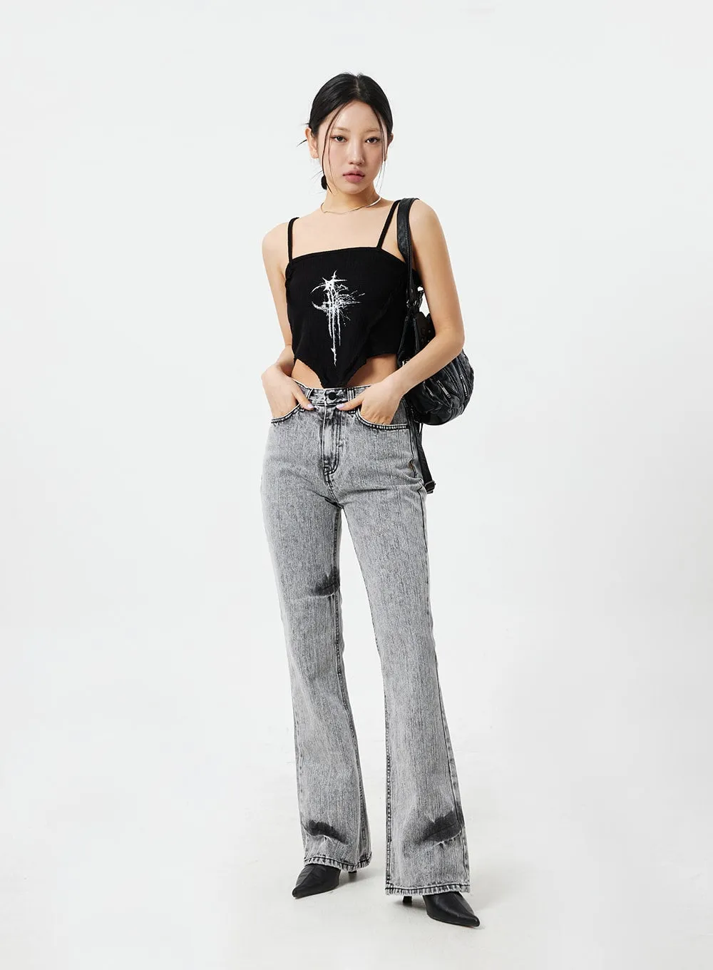 Graphic Thin Strap Top CM324 sold by Lewkin product image thumbnail 3