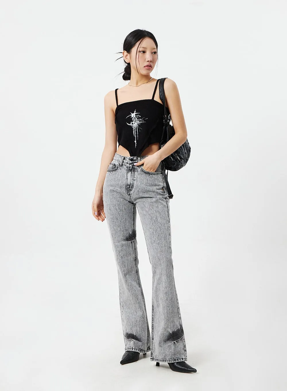 Graphic Thin Strap Top CM324 sold by Lewkin product image thumbnail 4