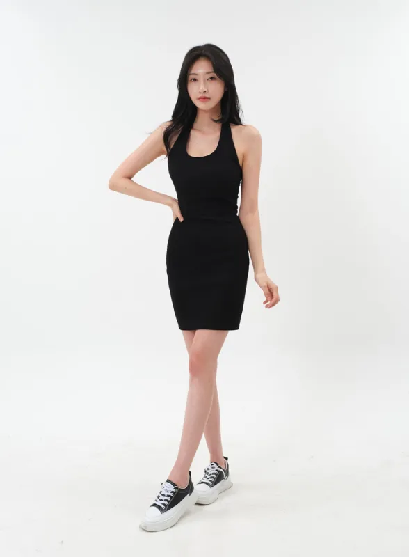 Halterneck Mini Bodycon Dress with Padding IM6 sold by Lewkin
