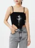 Graphic Thin Strap Top CM324 sold by Lewkin