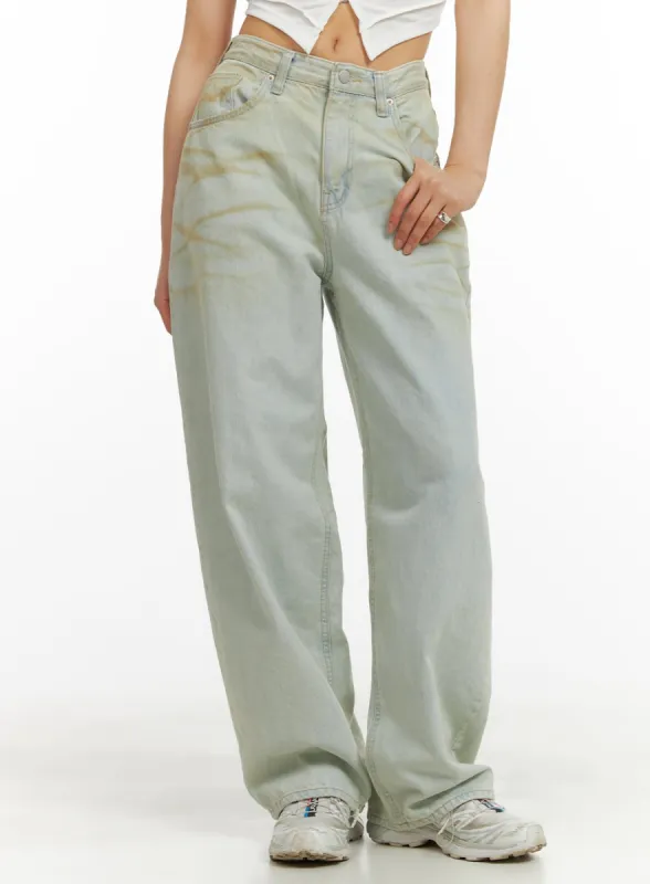 Vintage Washed Baggy Jeans CY417 sold by Lewkin