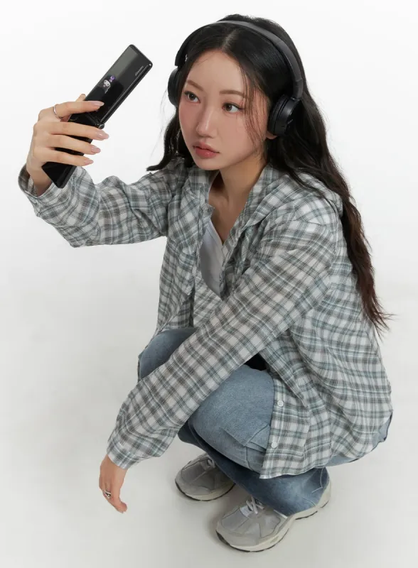 Plaid Hoodie Jacket CM425 sold by Lewkin