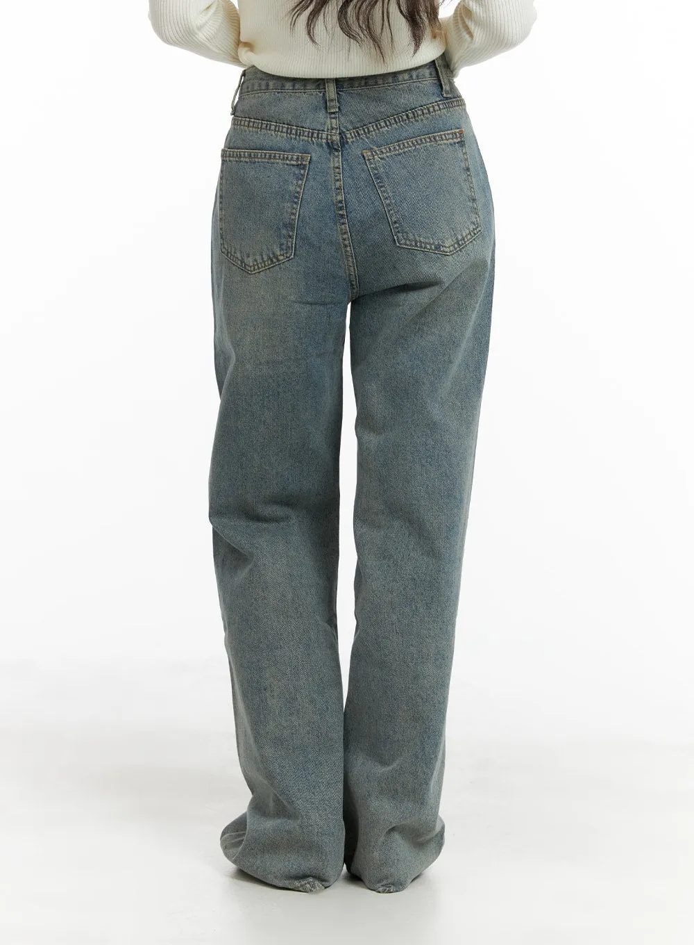 Wide Washed Jeans OM425 sold by Lewkin product image thumbnail 5