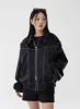 Over Fit Stitch Faux Leather Jacket Unisex CG16 sold by Lewkin