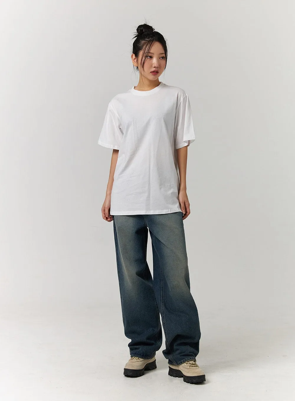 Basic Standard Fit Short Sleeve Top CD329 sold by Lewkin product image thumbnail 3