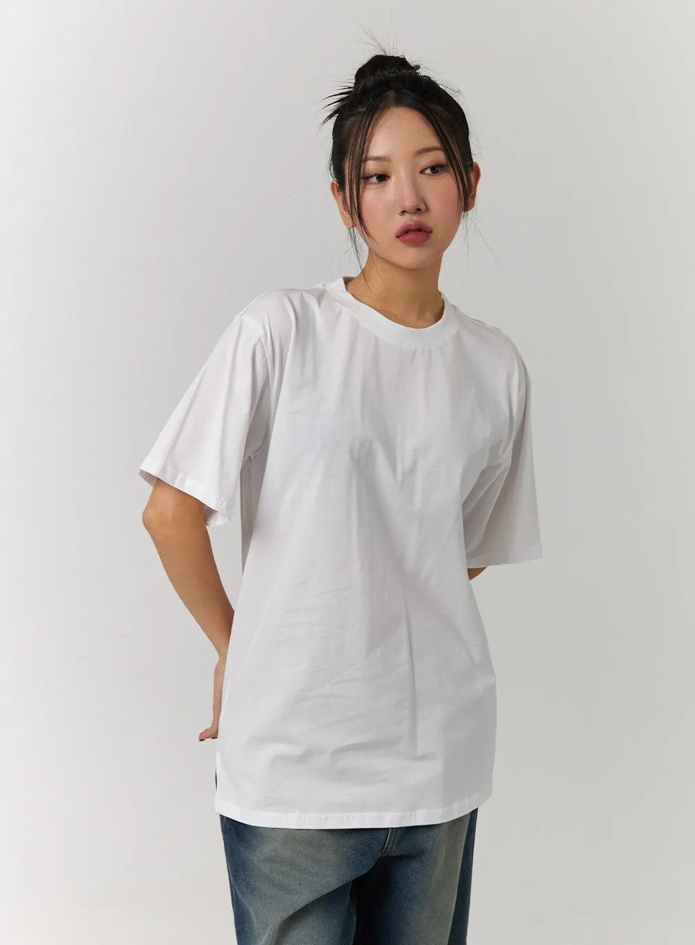Basic Standard Fit Short Sleeve Top CD329 sold by Lewkin product image thumbnail 4