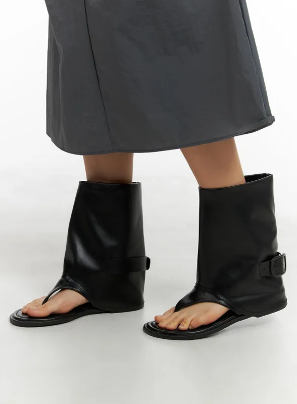 Faux Leather Sandal Boots CM422 sold by Lewkin
