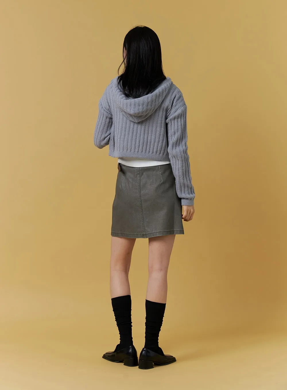 Washed A-Line Mini Skirt ON303 sold by Lewkin product image thumbnail 5