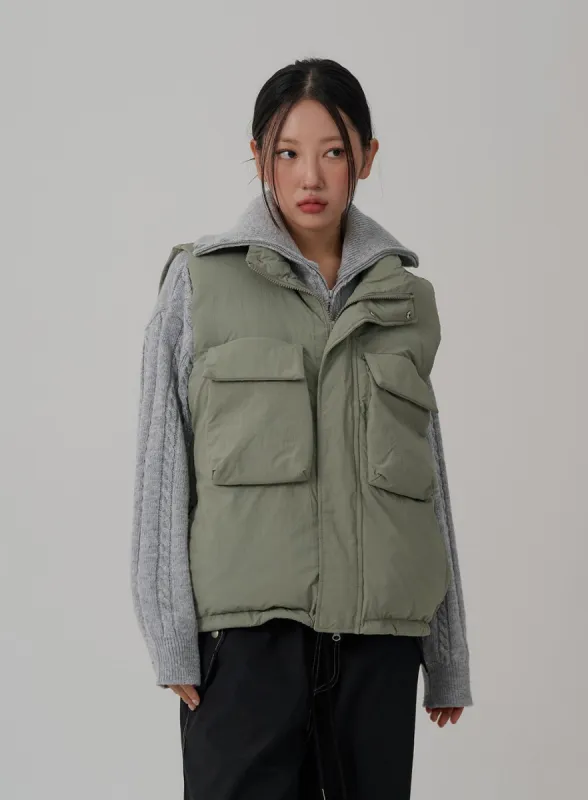 Pocket Puffer Waistcoat Unisex CN01 sold by Lewkin