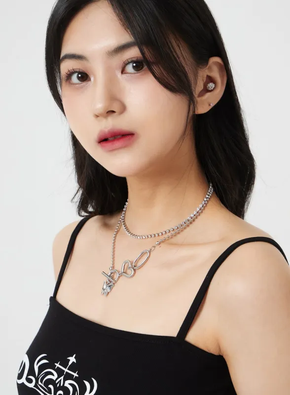 Butterfly Layered Necklace BM304 sold by Lewkin