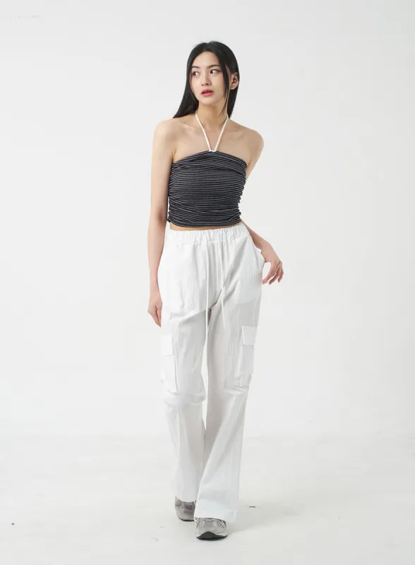 Wide Bootcut Track Pants BY312 sold by Lewkin