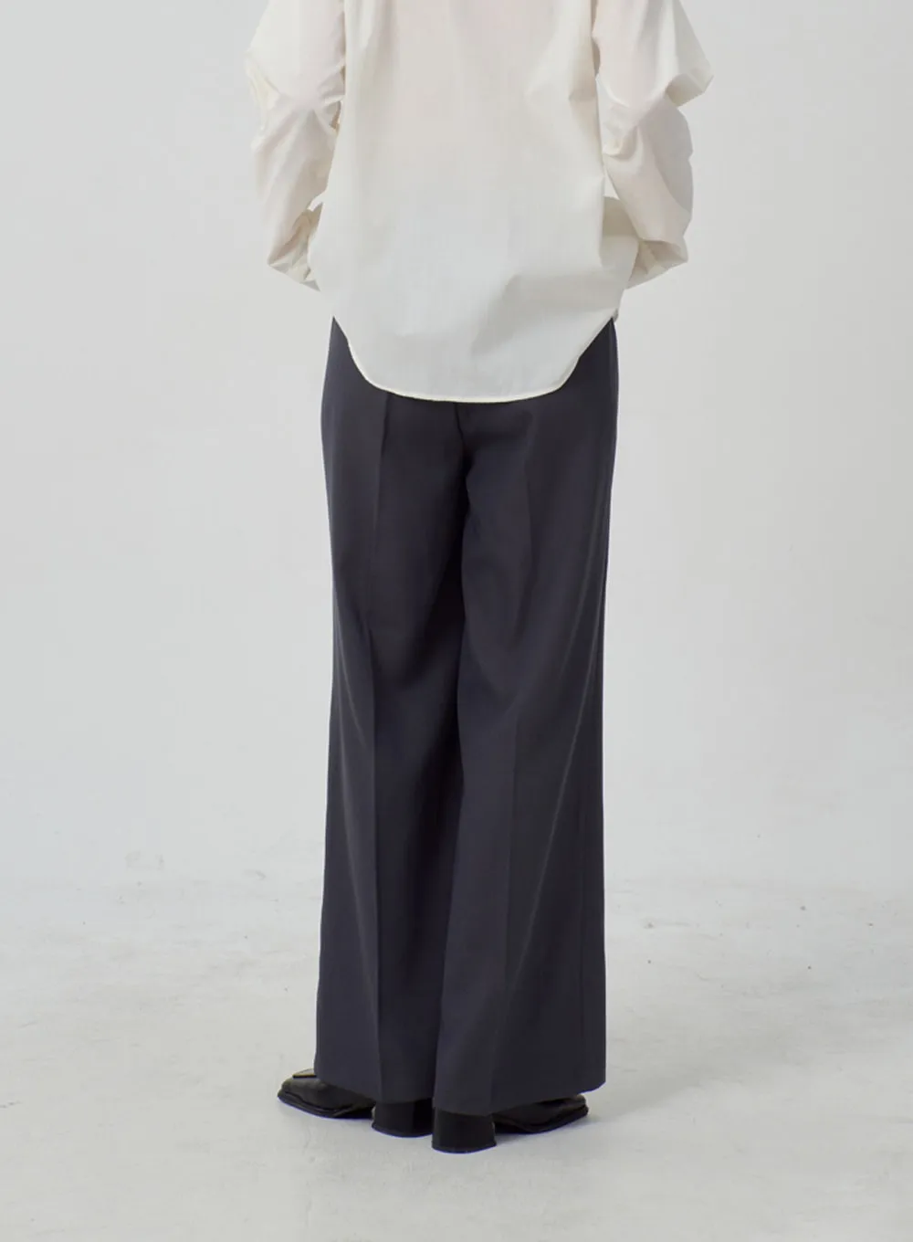 Wide Leg Tailored Pants IM316 sold by Lewkin product image thumbnail 5
