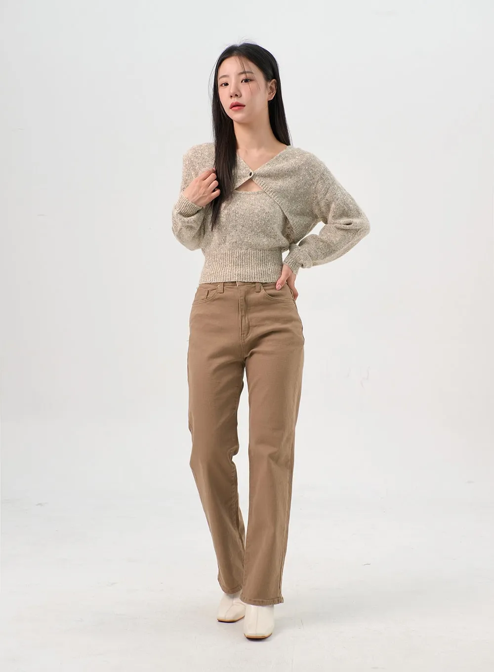 Straight Fit Spandex Pants OS302 sold by Lewkin product image thumbnail 3