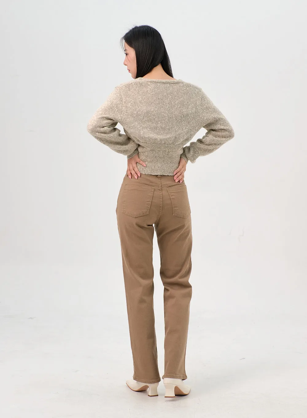 Straight Fit Spandex Pants OS302 sold by Lewkin product image thumbnail 4