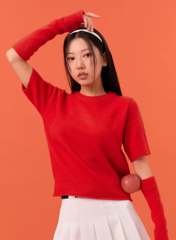 Short Sleeve Sweater and Arm Warmer Set IN301 sold by Lewkin