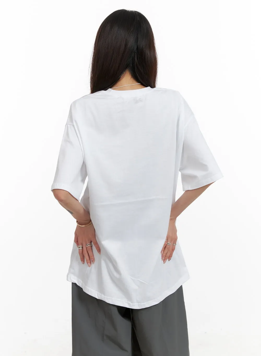 Graphic Oversize Tee CA430 sold by Lewkin product image thumbnail 5