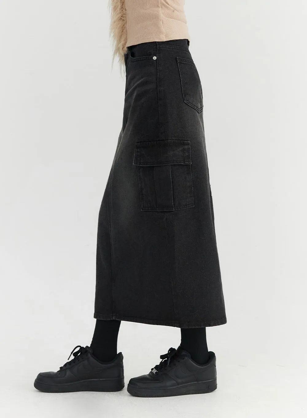 Cargo Maxi Skirt CO327 sold by Lewkin product image thumbnail 5