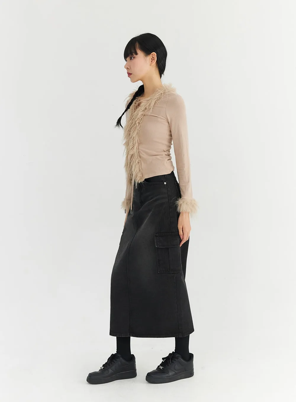 Cargo Maxi Skirt CO327 sold by Lewkin product image thumbnail 3