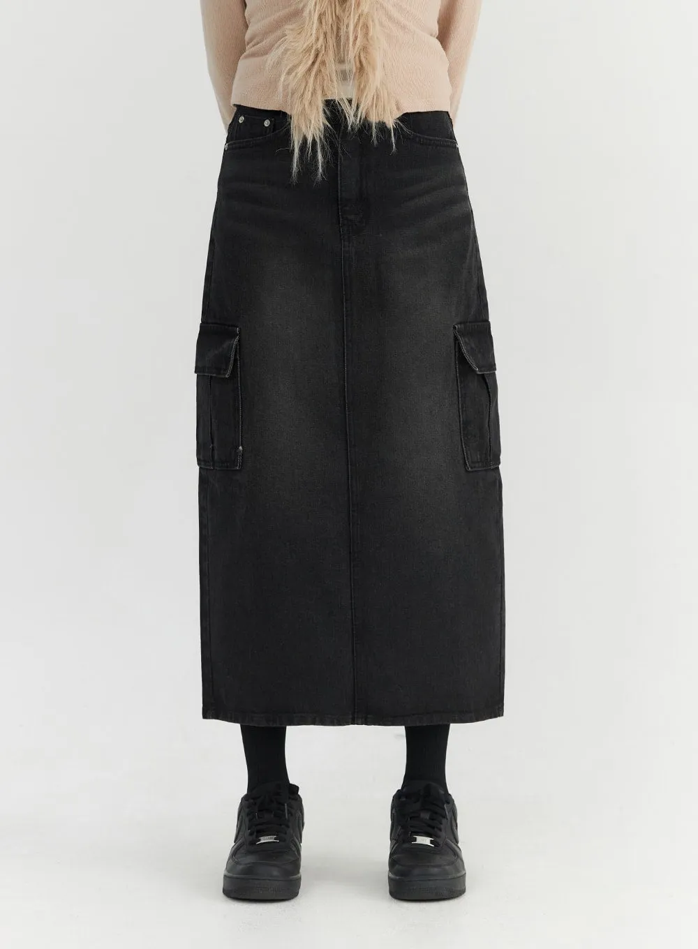 Cargo Maxi Skirt CO327 sold by Lewkin product image thumbnail 4