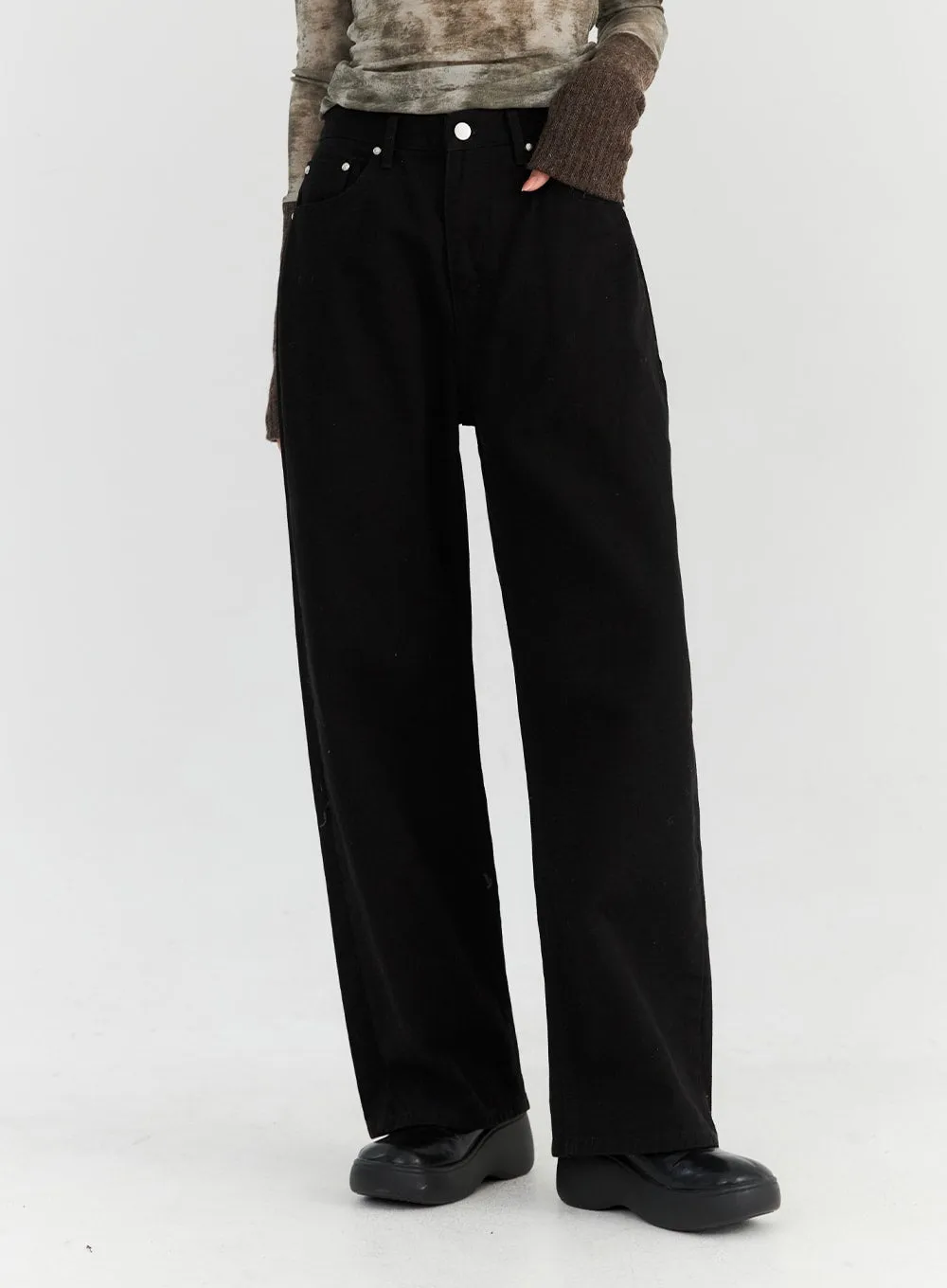 Basic Straight Leg Pants CN306 sold by Lewkin product image thumbnail 4
