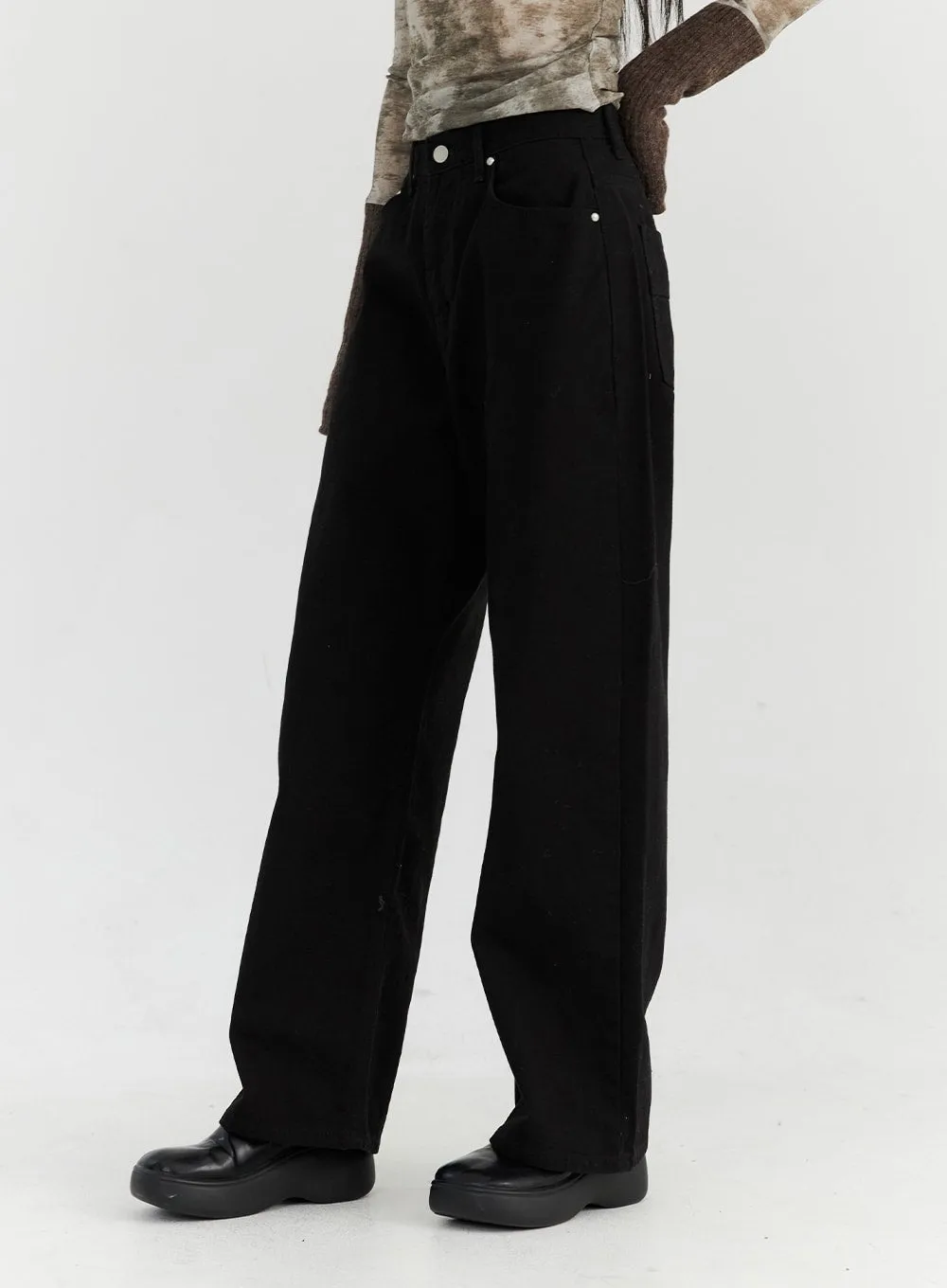 Basic Straight Leg Pants CN306 sold by Lewkin product image thumbnail 5