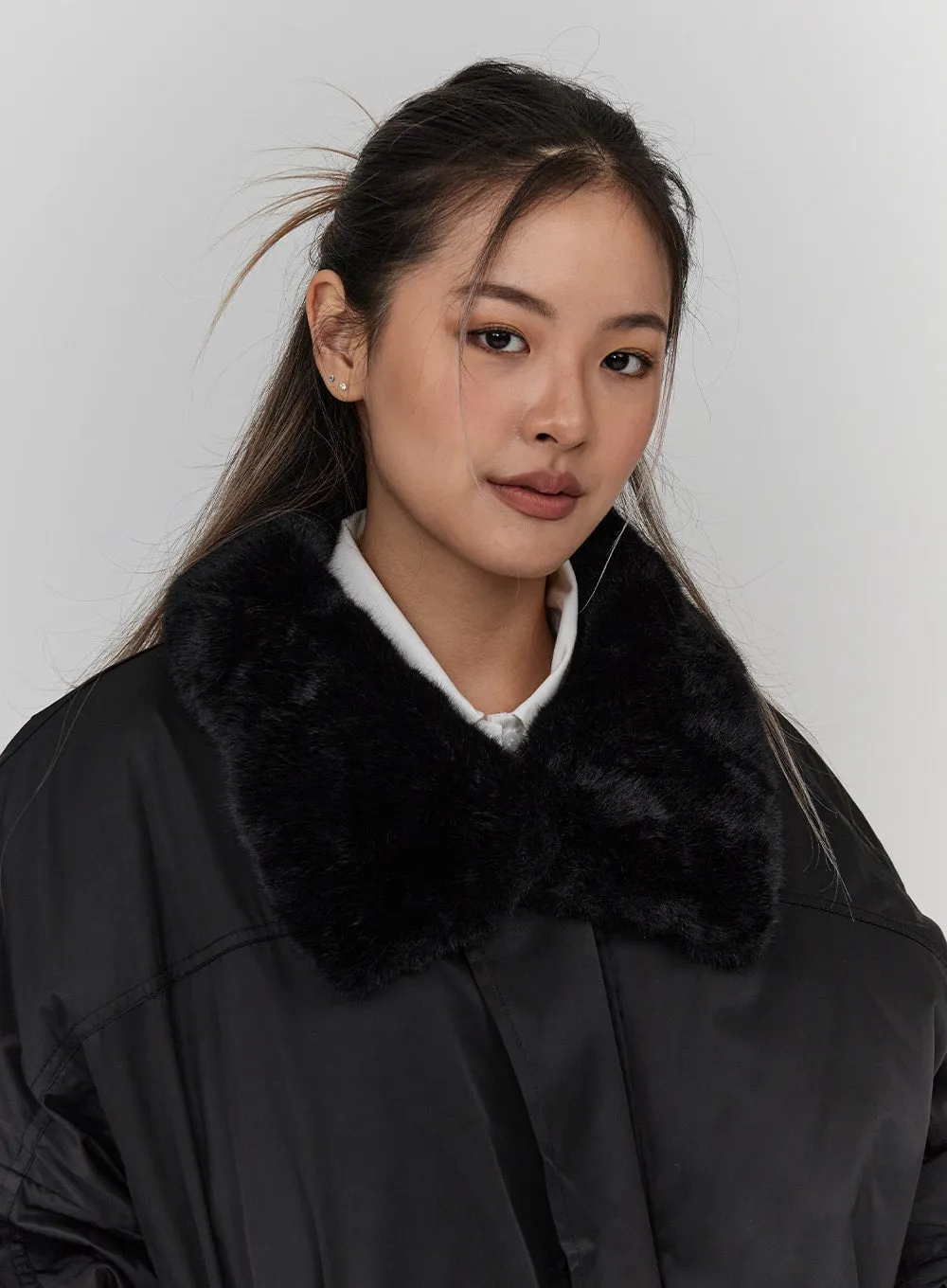 Faux Collar Puffer Jacket Unisex CN23 sold by Lewkin product image thumbnail 2