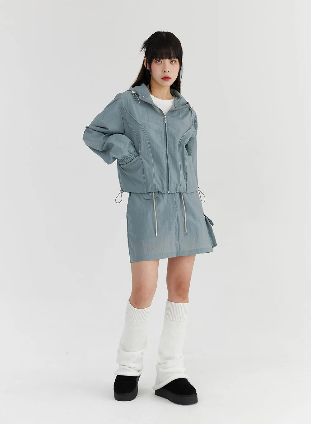 Nylon Cargo Mini Skirt CS327 sold by Lewkin product image thumbnail 4